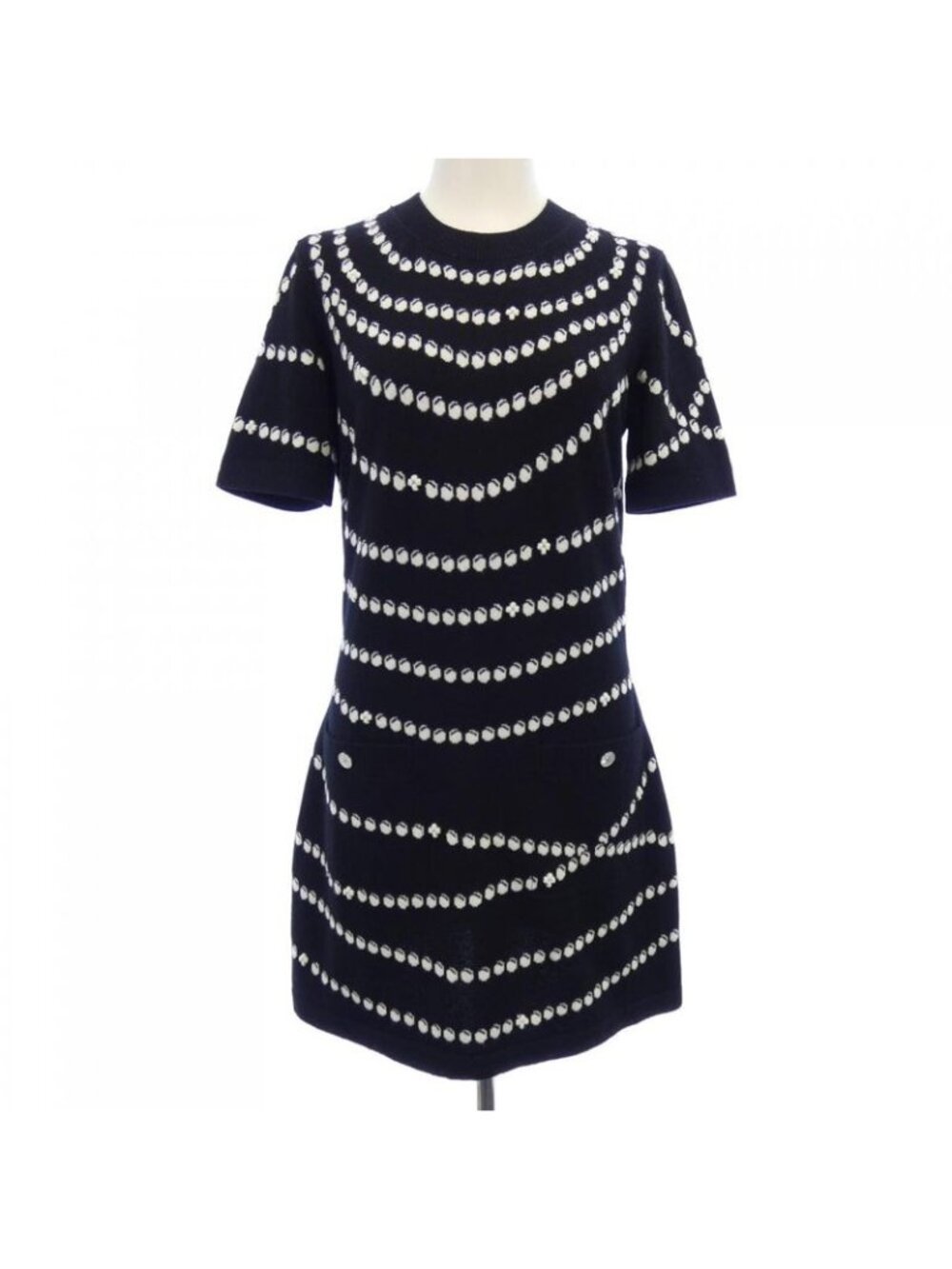 Chanel Dress Cashmere Black White